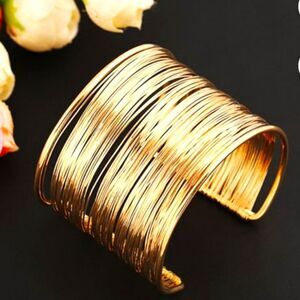 Arm Punk Multi-Layer Open Bangle Wide Cuff Bracelet